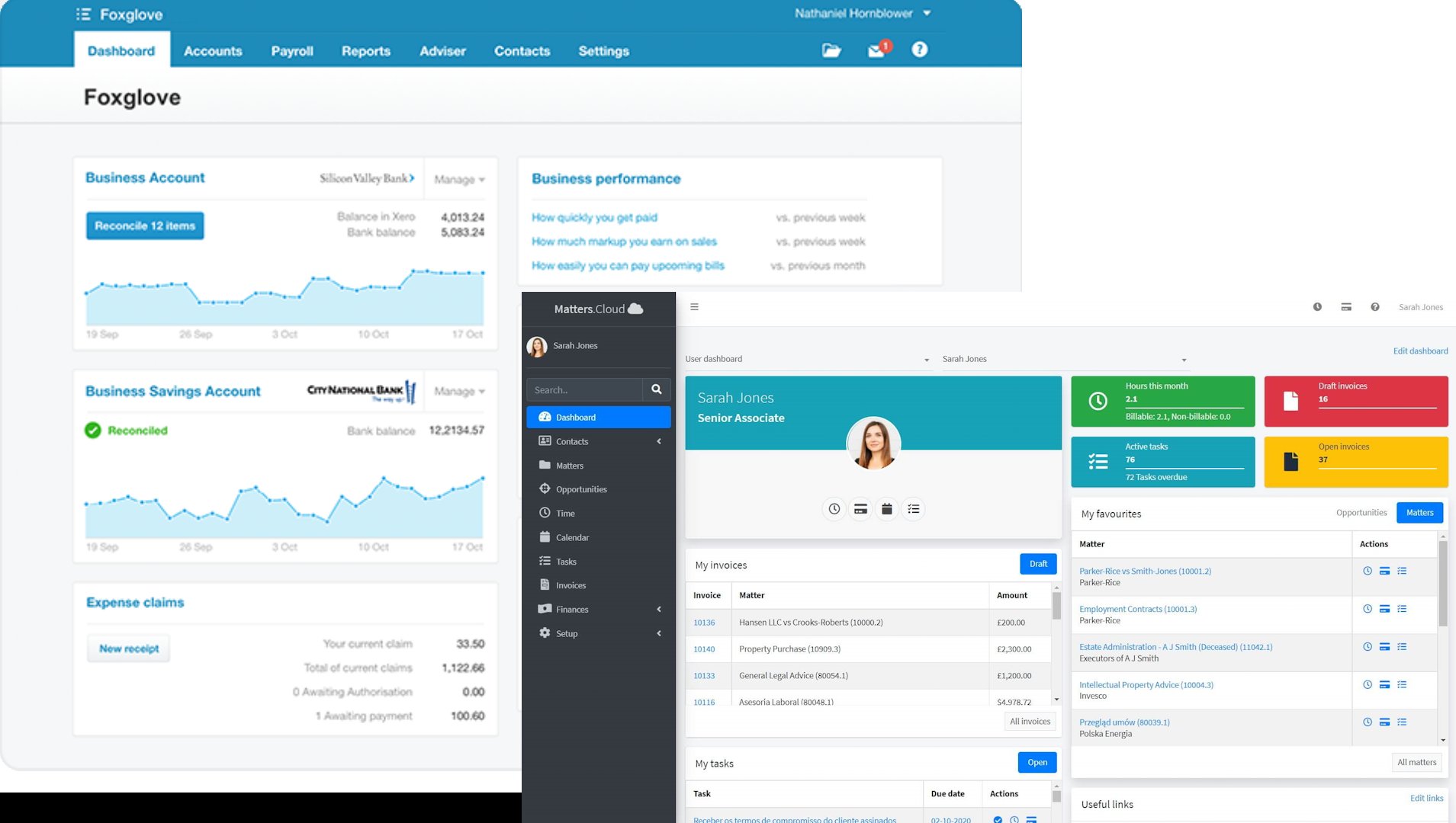Matters.Cloud + Xero